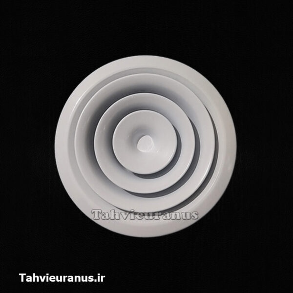 دریچه گرد سقفی آلومینیومی قطر 15